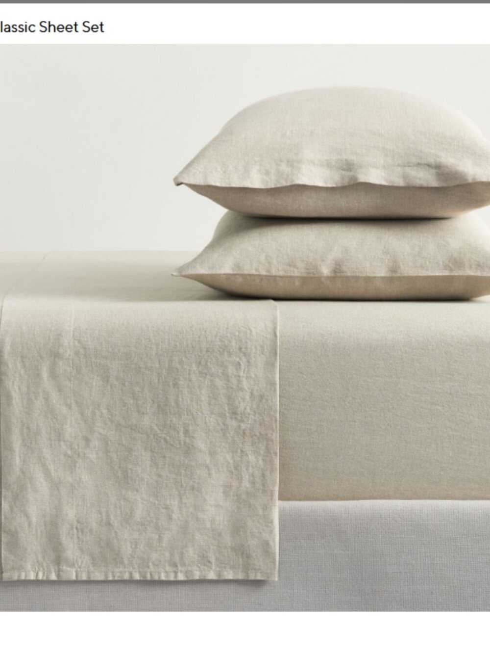 Pottery Barn Belgian Flax Sheet Set QUEEN
